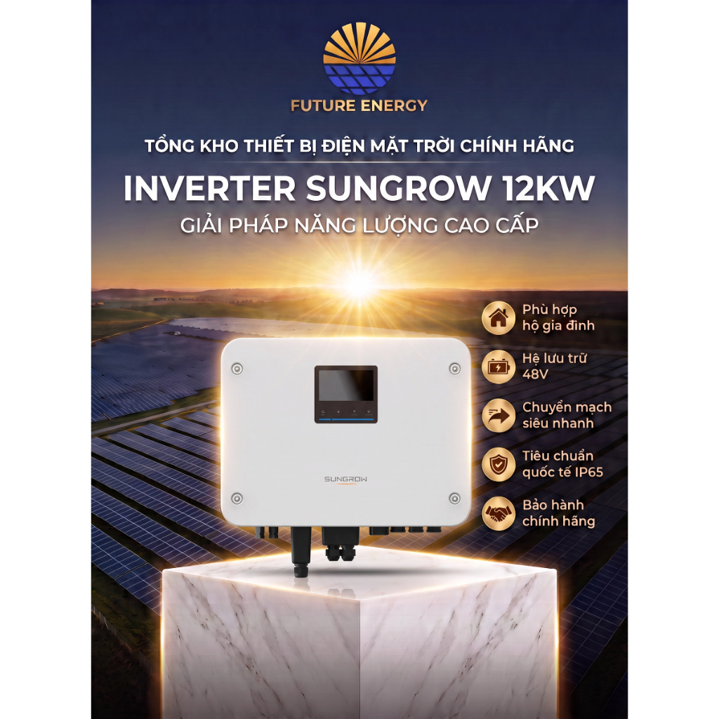 Biến Tần Inverter Hybrid Sungrow 12kW (MG12RL) - Bảo Hành 10 Năm