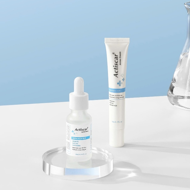 Combo Serum & Kem Mụn Actiscar Acnes Giúp Dưỡng Da, Giúp Làm Giảm Mụn