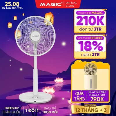 Quạt Lửng Magic A-257, 3 Chế Độ Gió, Có Đèn LED, Hẹn Giờ Lên Tới 7H, Công Suất 50W, BH 12 Tháng