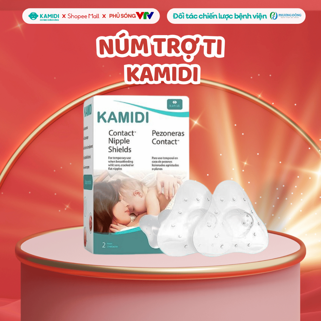 Núm Trợ Ti Kamidi Chất Liệu Silicone Mềm Mại – Hỗ Trợ Bé Bú Như Ti Thật, Bảo Vệ Đầu Ti Nhạy Cảm Của 