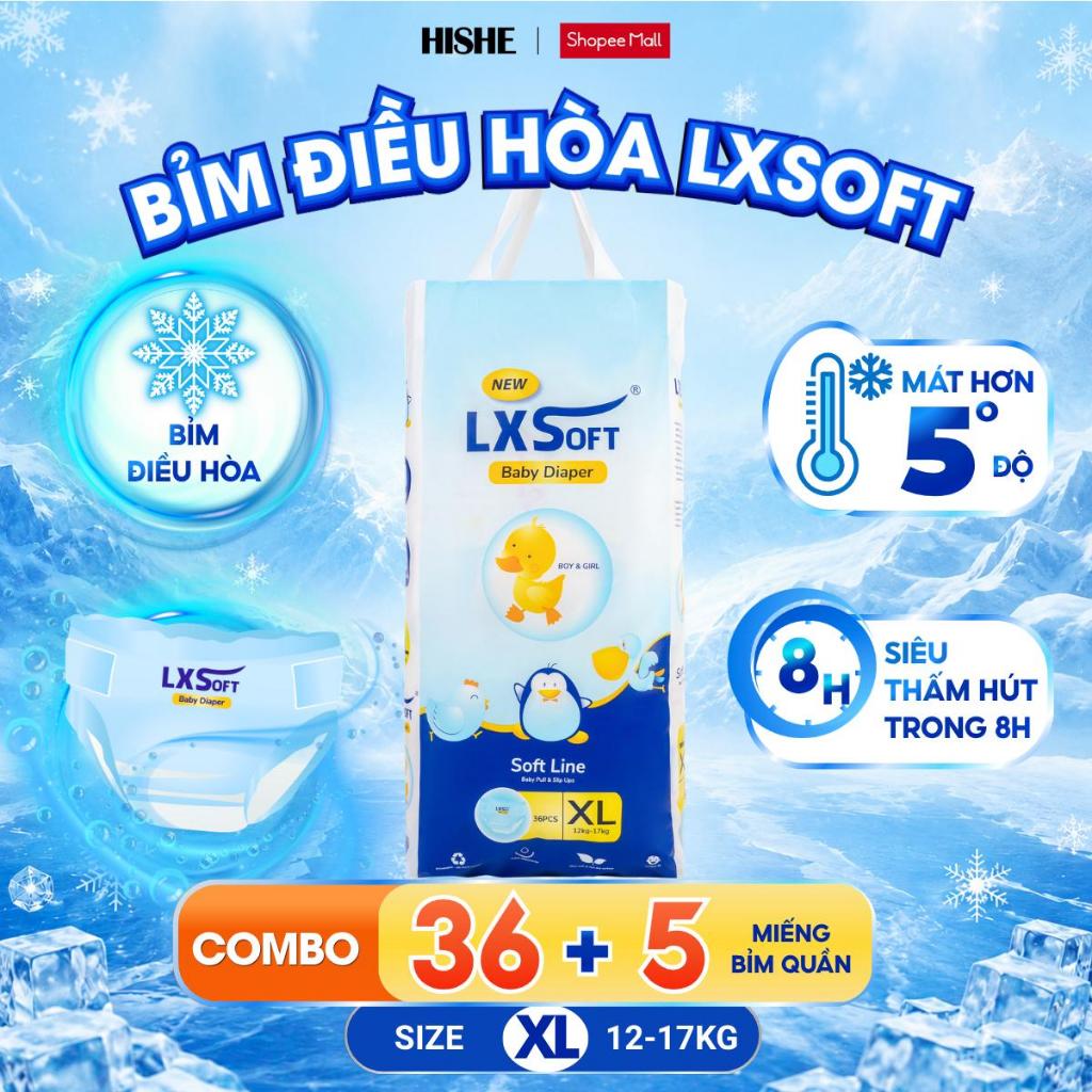 [ Tặng thêm 5 miếng] Bỉm Điều Hoà LXSoft Hàn Quốc Siêu mỏng mềm, đóng mùa hè, thấm hút nhanh, Không 