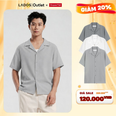[OUTLET - KHÔNG ĐỔI TRẢ] Áo sơ mi nam vải lụa chéo Hàn dày không nhăn LADOS-8117 cổ vest, form trẻ trung, thời trang