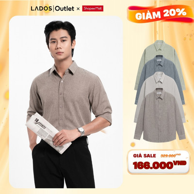 [OUTLET - KHÔNG ĐỔI TRẢ] Áo sơ mi nam dài tay vải xô đũi cao cấp LADOS-8136 phong cách Hàn Quốc, trẻ trung, dễ phối đồ