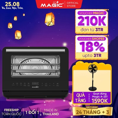 Nồi Chiên Kết Hợp Hấp 2IN1,Dung tích 23L Magic Eco S23 – Công nghệ hấp hiện đại, BH 24 Tháng
