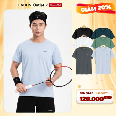 [OUTLET - KHÔNG ĐỔI TRẢ] Áo thun trơn cổ tròn thể thao LADOS - 9073 - Chất vải xịn, thun mát mẻ, co giãn, form Dri-fit