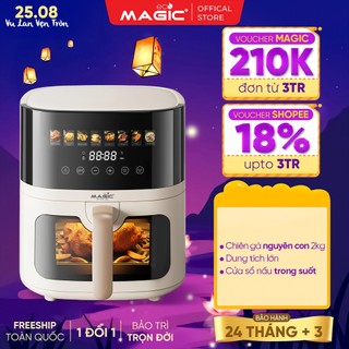 Nồi chiên không dầu 6l magic eco ac-125, công suất 1700w, dung tích 6l, bảo hành 24 tháng