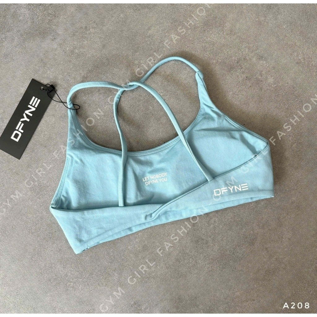[DFYNE] A208: Áo Bra Hai Dây Đan Chéo Lưng Hở Lưng Sexy Có Đệm Ngực Phù Hợp Gym Chạy Bộ G-Fashion