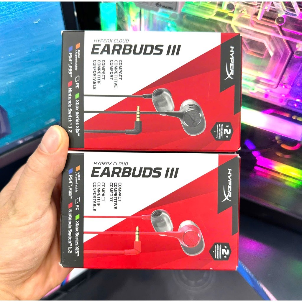 Tai nghe nhét tai chơi game Cloud Earbuds II / Earbuds III với Micrô I HyperX , new 100% , giá rẻ nh