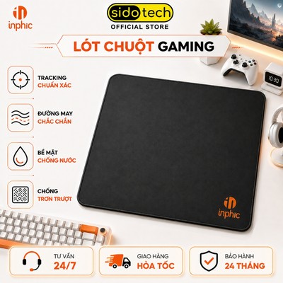 Lót chuột gaming pad chuột vuông 40x45 SIDOTECH INPHIC PDS4045 FPS dày bàn di size lớn miếng chuyên game chống nước