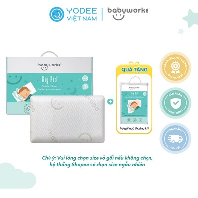 Babyworks Gối ngủ thoáng khí mềm mại, đàn hồi, nâng đỡ đầu và giúp bé ngủ ngon