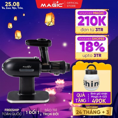 Máy Ép Chậm Trục Ngang Magic Eco AC-136, Công Nghệ Cold Press, Công Suất 160W, Lưới Lọc 3 Tầng