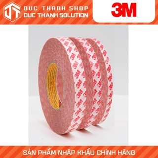 Băng keo 2 mặt siêu dính chịu nhiệt cao 3m gpt-020f trắng đỏ dày 0.2mm dài 50m tùy chọn