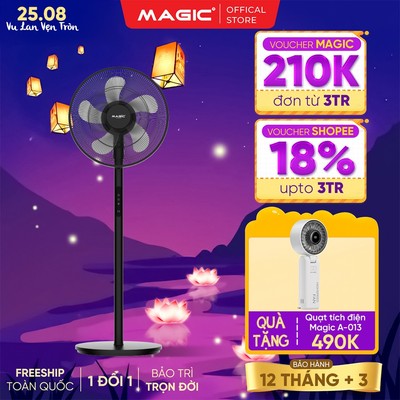 Quạt máy đứng Magic A-254, Công suất 60W, Hẹn giờ, 5 chế độ gió, Bảo hành 12 tháng