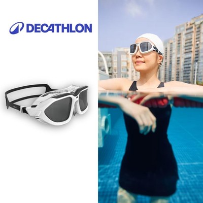 Kính bơi tròng kính sẫm màu active cỡ l đen/trắng DECATHLON NABAIJI mã 8732262