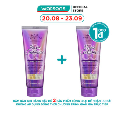 Dầu Xả Hair System By Watsons Tím Giữ Màu Tóc Nhuộm 250ml