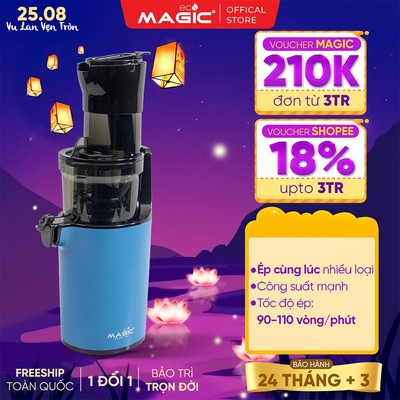Máy ép chậm Magic Eco AC-138, lưới 2 tầng, miệng rộng 80mm - Hàng chính hãng