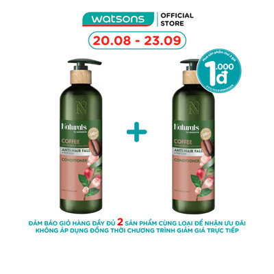Dầu Xả Naturals By Watsons Anti Hair-fall Chống Gãy Rụng Chiết Xuất Coffee 490ml