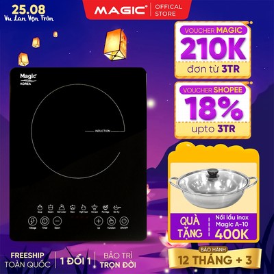 Bếp từ Magic A-50, 8 chức năng nấu tự động, mặt kính Crystal