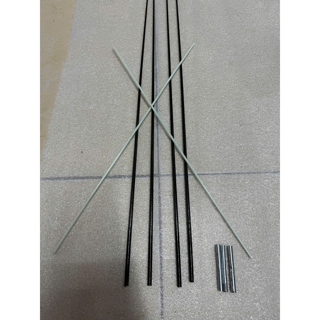 Combo 4 Nan Đặc Làm Diều 1m5 Full Cacbon Tặng 2 Cáp Quang Đuôi+3 Ống Nối