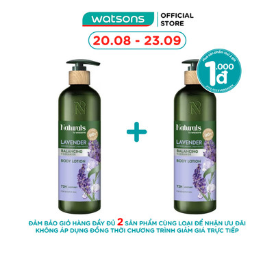 Sữa Dưỡng Thể Naturals By Watsons Balancing Cân Bằng Độ Ẩm Chiết Xuất Lavender 490ml