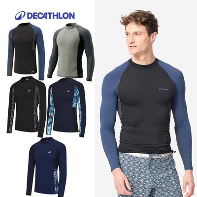 Áo lướt sóng nam chống tia cực tím DECATHLON Brush 500 Đen mã 8861720
