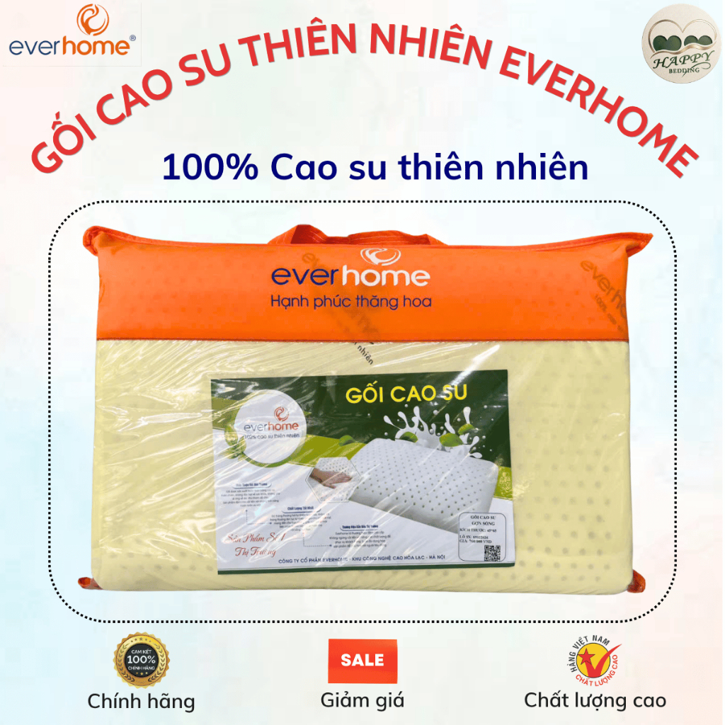 Gối cao su thiên nhiên gợn sóng EverHome