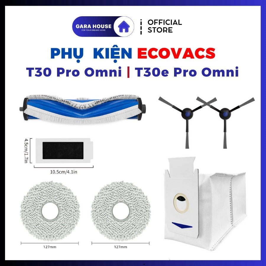 [Combo Tiết kiệm] Phụ kiện Ecovacs T30 Pro Omni T30 Max T30 Omni T30e Pro Omni _ OEM