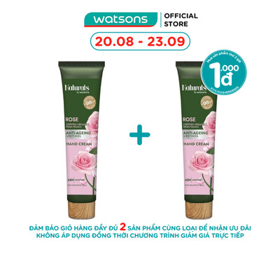 Kem Dưỡng Tay Naturals By Watsons Anti-ageing Chống Lão Hoá Da Chiết Xuất Hoa Hồng 30ml
