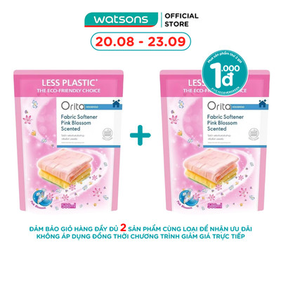 Nước Xả Vải Orita Hương Hoa Anh Đào Pink Blossom Fabric Softener 500ml