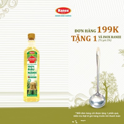 {Đơn 199k tặng vá inox } Dầu Đậu Nành cao cấp Golden 1 lít