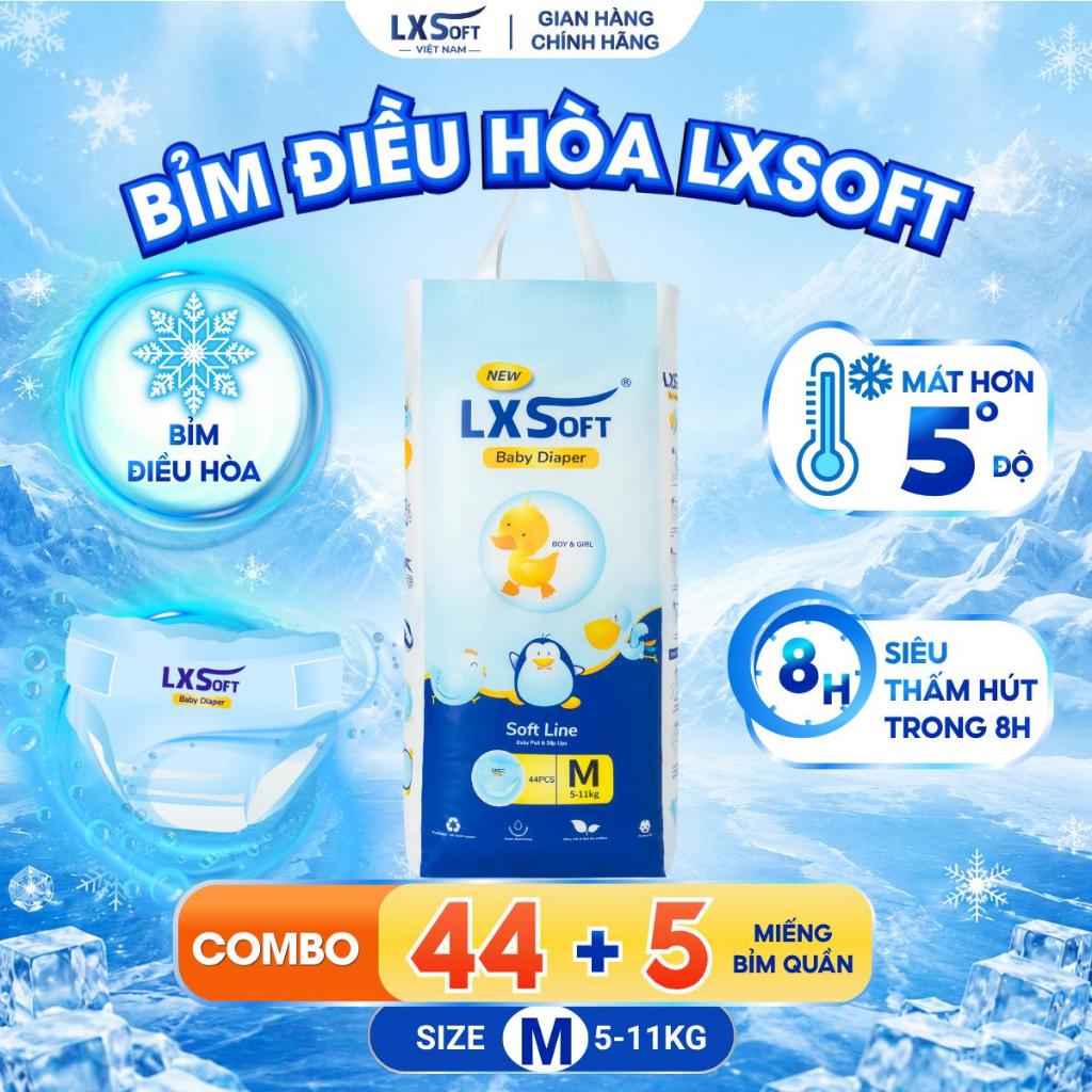 [ Tặng 5 Miếng] Bỉm ĐIỀU HOÀ LXSoft Hàn Quốc Mỏng Nhẹ chỉ 2mm,Siêu Khô Thoáng, Lưng Cao, Không tràn,