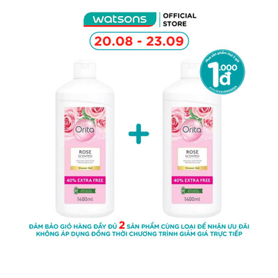 Gel Tắm Orita Hương Hoa Hồng Shower Gel Rose Scented 1400ml