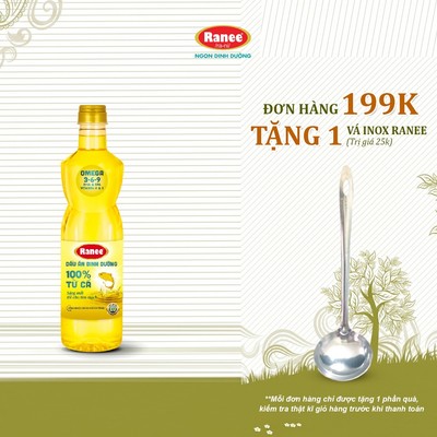 {Đơn 199k tặng vá inox } Dầu ăn dinh dưỡng Ranee 950ml