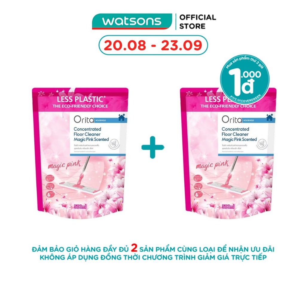 Nước Lau Sàn Orita Đậm Đặc Hương Magic Pink Floor Cleaner 500ml