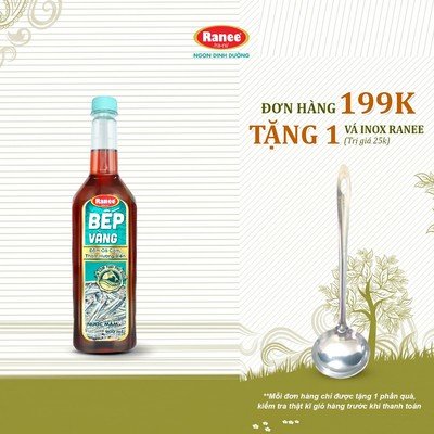 {Đơn 199k tặng vá inox } Nước mắm thơm ngon Cá Cơm Bếp Vàng 12N 900ml