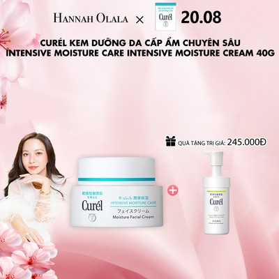 [20.8 LIVE Hannah Olala] Cấp Ẩm Chuyên Sâu - Kem Dưỡng Da Curel Intensive Moisture Care Intensive Moisture Cream 40g