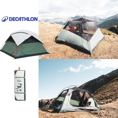Lều cắm trại mh100 cho 3 người trắng xanh DECATHLON quechua mã 8641760