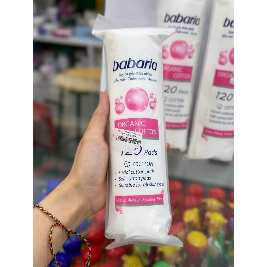 Bông tẩy trang Babaria Organic Cotton