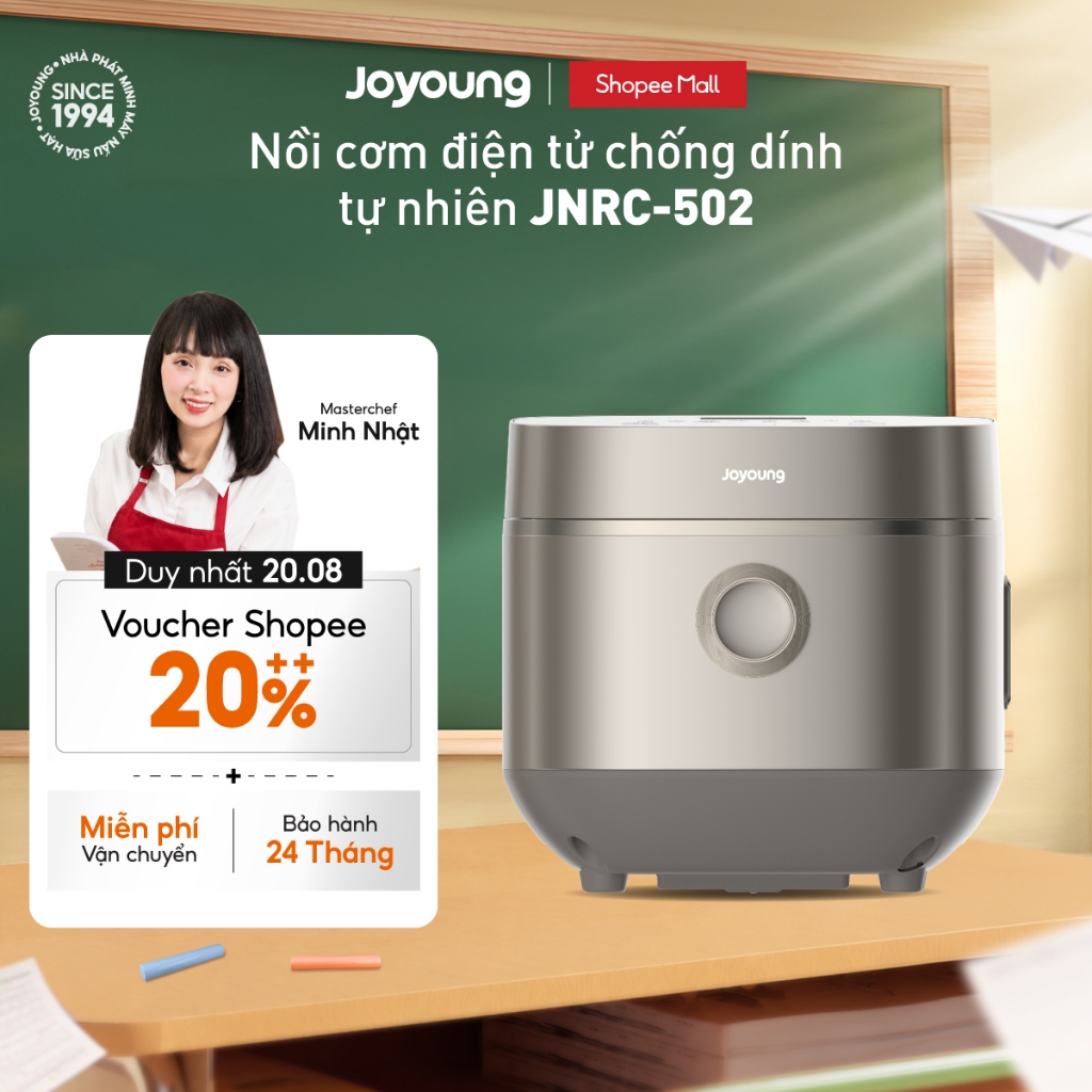 Nồi cơm điện tử 1.8L Joyoung JNRC-502 | Chống dính tự nhiên | Công suất 860W