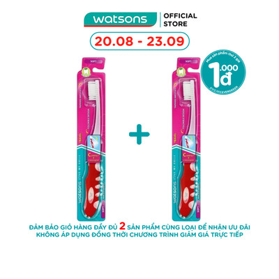 Bàn Chải Đánh Răng Watsons Travel Toothbrush (Soft) 1 cây