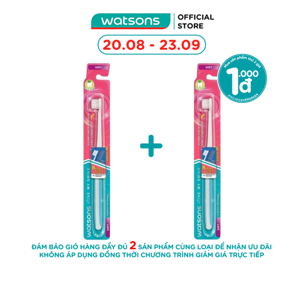 Bàn Chải Đánh Răng Watsons Super Tiny Toothbrush (Soft) 1s