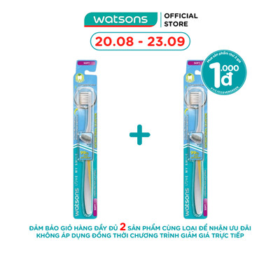 Bàn Chải Đánh Răng Watsons Antibacterial Silver Ion Toothbrush (Soft) 1s