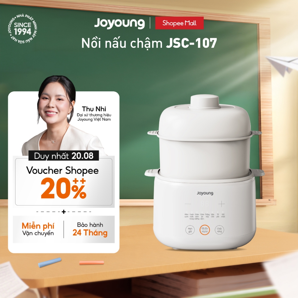 Nồi nấu chậm Joyoung JSC-107 (1L 1 thố sứ) / JSC-187 (1.8L 3 thố sứ)
