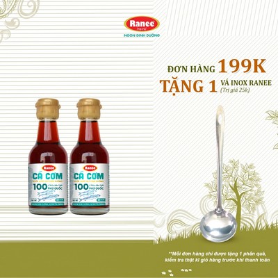 {Đơn 199k tặng vá inox } Combo 2 Nước mắm nhĩ dinh dưỡng Ranee cá cơm 60N 60ml