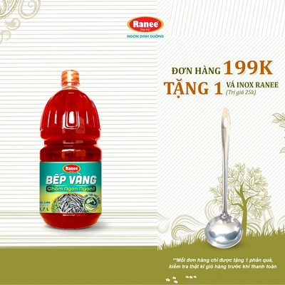 {Đơn 199k tặng vá inox } Nước chấm Cá Cơm Ranee Bếp Vàng 1.7 lít