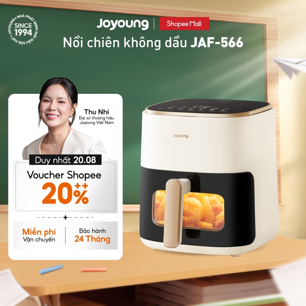Nồi chiên không dầu 5L Joyoung JAF-566 | Công suất 1500W | Điều khiển cảm ứng