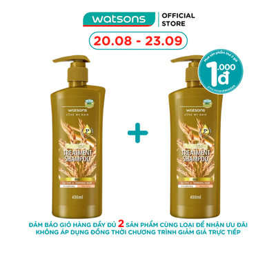 Dầu Gội Watsons Treatment Shampoo Beer For Fine Or Thinning Hair 400ml