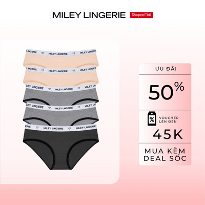 [LIVE] Combo 5 Quần Lót Cotton Lưng Logo Being Me Miley Lingerie Mềm Mịn Thoáng Khí Màu Ngẫu Nhiên
