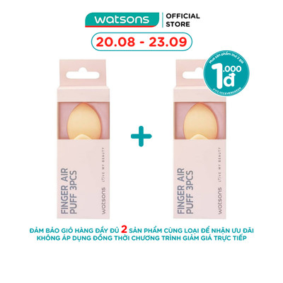 Combo Bông Phấn Trang Điểm Xỏ Ngón Watsons 3pcs