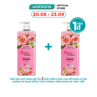 Dầu Gội Watsons Rose Evening Primrose Shampoo 1000ml